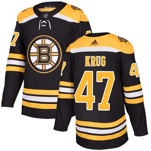Adidas Boston Bruins 47 Torey Krug Black Home Authentic Youth Stitched NHL Jersey